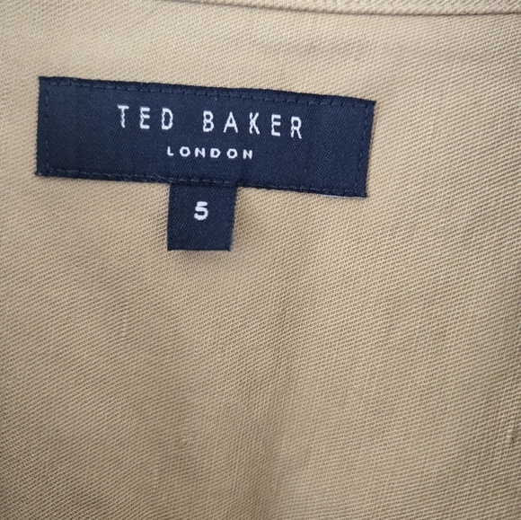 TED BAKER Bikee Multi Pockets Shacket Utility Cargo Military Safari Beige Size 5 - Picture 13 of 16